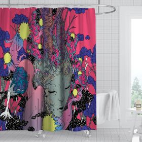 Digital Print-free Bathroom Curtain (Option: YLHTYY10-90gsm finished product 400g)