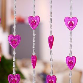 Household Plastic Crystal Acrylic Door Chain Decoration (Option: Transparent rose-130x190)