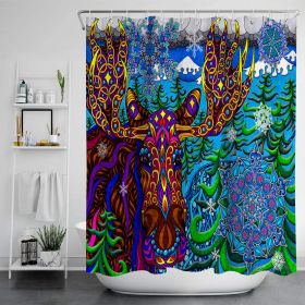 Digital Print-free Bathroom Curtain (Option: YLLHFK03-150x180CM)