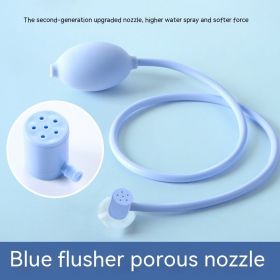 Squeeze Jet Water Spout Confinement Smoked Cleaning Basin Washing Ball Accessories (Option: Blue Porous)