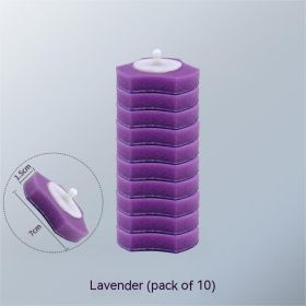 Bathroom Toilet Comes With Fragrance Cleaning Liquid Disposable Sponge Toilet Brush Replacement Head (Option: Purple Replacement Head 10)