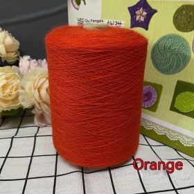 Rabbit Fleece Soft Skin-friendly Hand-woven Fine Woolen Yarn (Option: Orange Red 500g)