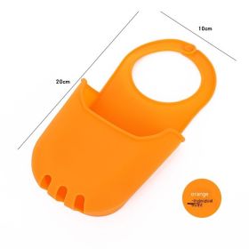 Kitchen Sink Hanging Bag Hanging-type Drain Basket (Color: ORANGE)
