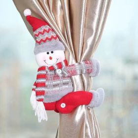 Cartoon Doll Fabric Curtain Buckle (Option: Snowman Curtain Small Hug)