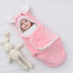 Newborn Baby Swaddling Quilt Baby's Blanket Swaddling (Option: Pink Bunny-3M Full Length About 62cm)