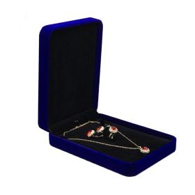 Flannel Jewelry Box Necklace Ring Earrings (Option: Bao Vertical Small Cover-Set)