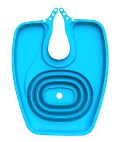 Foldable And Portable Shampoo Basin Avoid Bending Look Up Shampoo Hospital Care Shampoo Pregnant (Color: Blue)