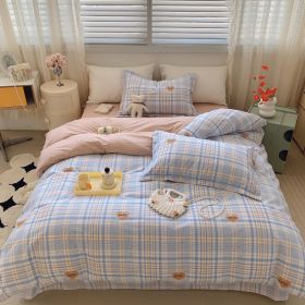 Home Fashion Simple Printing Cotton Bed Four-piece Set (Option: Norman-1.5M)