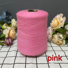 Rabbit Fleece Soft Skin-friendly Hand-woven Fine Woolen Yarn (Option: Pink 500g)