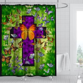 Digital Print-free Bathroom Curtain (Option: YLHTYY14-120gsm)