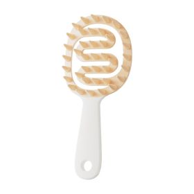 Massage Comb Soft Glue Scalp Meridian Anti-itching Cleaning (Option: Almond White)