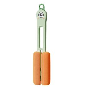 Four-in-one Cup Brush Long Handle Sponge (Color: green)