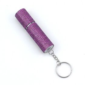 Diamond-filled Perfume Bottle Portable Press Spray (Color: purple)