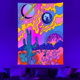 Luminous Psychedelic Tapestry Background Fabric (Option: Skull 5-150x 100cm)