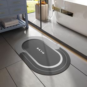 Home Fashion Non-slip Bathroom Mats (Option: Graphite Color-50x80cm)