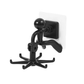 Rotating Villain 6-Claw Hook Wall-mounted (Color: Black)