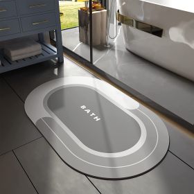 Home Fashion Non-slip Bathroom Mats (Option: Gray-50x80cm)