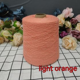 Rabbit Fleece Soft Skin-friendly Hand-woven Fine Woolen Yarn (Option: Light Orange 500g)