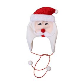 Flannel Long Shoelace Cartoon Decorated As Christmas Hat (Option: Hat For The Elderly)