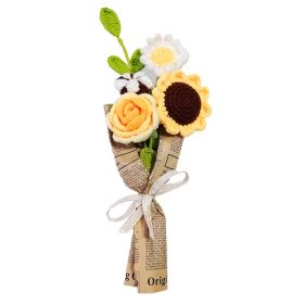 Fashion Personality Handmade Woven Flower (Option: HS001 Sunflower)