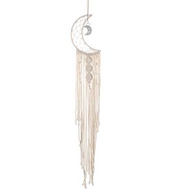 1pc Black Moon Decor Dream Catcher; Hanging Dream Catcher; Wall Decor Valentine's Day Gifts Birthday Gifts (Color: Beige Color)