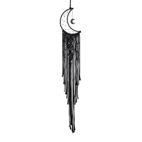 1pc Black Moon Decor Dream Catcher; Hanging Dream Catcher; Wall Decor Valentine's Day Gifts Birthday Gifts (Color: Black)