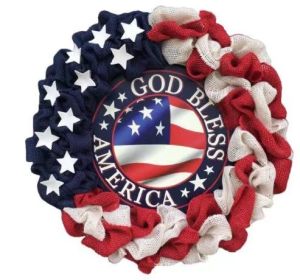 American National Day Wreath Independence Day Wreath Home Outdoor Decoration (Color: Type 2)