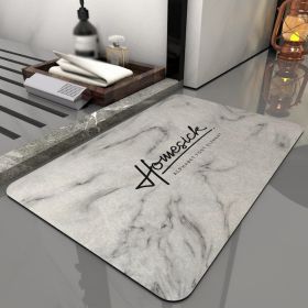 Super Absorbent Bath Rug Quick Drying Non-slip Bathroom Mat Bath Tub Side Area Floor Mats Diatomite Home Doormat Kitchen Carpet (Color: Home)