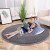 1pc, Plush PV Velvet Area Rug, 62.99", American Style Round Rug, Floor Deocr