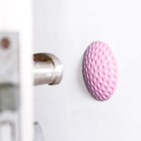 Doorknob Back Wall Protector Crash Pad Home Door Rubber Crash Mat Door Handle Bumper Kitchen Dining Bar Accessories Home Decorations (Color: pink)