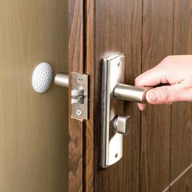 Doorknob Back Wall Protector Crash Pad Home Door Rubber Crash Mat Door Handle Bumper Kitchen Dining Bar Accessories Home Decorations (Color: White)