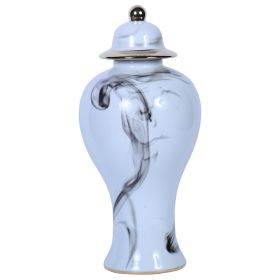 Marble Ceramic Decorative Jar with Removable Lid (Color: as Pic)