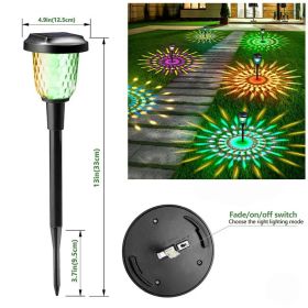 Solar Outdoor Lights New Garden Lamps Powered Waterproof Landscape Path for Yard Backyard Lawn Patio Decorative LED Lighting (Lighting Shade Color: Upgrade 2 RGB)