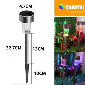 Solar Outdoor Lights New Garden Lamps Powered Waterproof Landscape Path for Yard Backyard Lawn Patio Decorative LED Lighting (Lighting Shade Color: RGB)