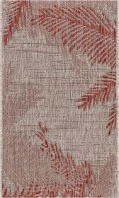 Home Decor Indoor/Outdoor Accent Rug Touch Of Palm Accent Rug (Color: Red | Beige)