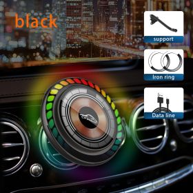 Brand New Magnetic Wireless Fast Charger With Voice-activated Pickup Lamp, Aromatherapy Automatic Spray. Ready in Stock. (Color: Black)