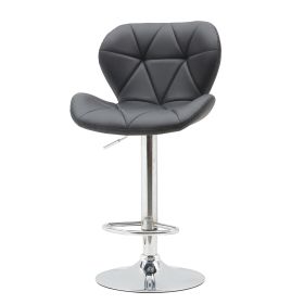 Bar Chair Scandinavian Design, Swivel Lift, Suitable for Dining and Kitchen Bar Chairs (2 Pieces) (Color: Black)