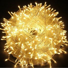 10M 100LED Fairy String Lights Waterproof Connectable Up to 100M Xmas Party Lamp (Color: warm white)
