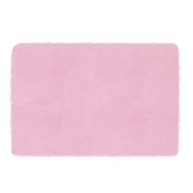 Fluffy Bedroom Rug 4' x 2.6' Anti-Skid Shaggy Area Rug Decorative Floor Carpet Mat (Color: pink)