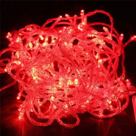 10M 100LED Fairy String Lights Waterproof Connectable Up to 100M Xmas Party Lamp (Color: Red)