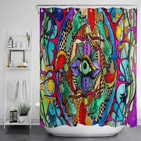 Digital Print-free Bathroom Curtain (Option: YLLHFK08-150x180CM)
