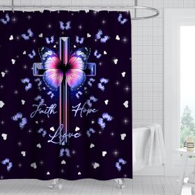 Digital Print-free Bathroom Curtain (Option: YLHTYY17-120gsm)