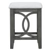 3-Piece Counter Height Dining Table Set with USB Port and Upholstered Stools