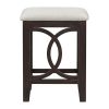 3-Piece Counter Height Dining Table Set with USB Port and Upholstered Stools