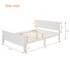Queen Size Wood Platform Bed with Headboard and Wooden Slat Support