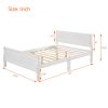 Queen Size Wood Platform Bed with Headboard and Wooden Slat Support