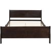 Full Size Wood Platform Bed with Headboard and Wooden Slat Support