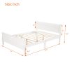Full Size Wood Platform Bed with Headboard and Wooden Slat Support