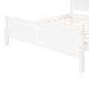 Queen Size Wood Platform Bed with Headboard and Wooden Slat Support