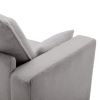 3 Seat Sofa with Removable Back and Seat Cushions and 2 pillows,Teddy Fabric Couch for Living Room, Office, Apartment